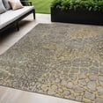 thumbnail image 1 of HomeRoots 596795 5 x 8 ft. Gold & Gray Abstract Washable Indoor & Outdoor Rectangle Area Rug, 1 of 5