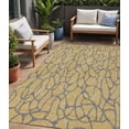 thumbnail image 1 of HomeRoots 599191 5 x 8 ft. Gold & Gray Geometric Washable Indoor & Outdoor Rectangle Area Rug, 1 of 5