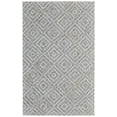 thumbnail image 1 of 5' X 8' Gray and Ivory Geometric Hand Woven Area Rug, 1 of 11