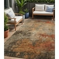 thumbnail image 1 of HomeRoots 606135 5 x 8 ft. Khaki, Brown & Copper Abstract Washable Indoor & Outdoor Rectangle Area Rug, 1 of 5