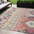 thumbnail image 1 of HomeRoots 598473 5 x 8 ft. Linen Pink & Yellow Aztec Washable Indoor & Outdoor Rectangle Area Rug, 1 of 5