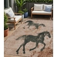 thumbnail image 1 of HomeRoots 618662 5 x 8 ft. Rust & Charcoal Horse Washable Indoor & Outdoor Rectangle Area Rug, 1 of 5