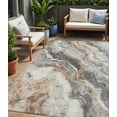 thumbnail image 1 of HomeRoots 618431 5 x 8 ft. Silver & Copper Abstract Washable Indoor & Outdoor Rectangle Area Rug, 1 of 5