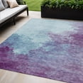 thumbnail image 1 of HomeRoots 604840 5 x 8 ft. Sky Blue & Purple Abstract Washable Indoor & Outdoor Rectangle Area Rug, 1 of 5