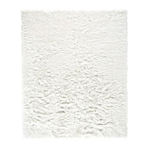 5' X 8' Tan Shag Hand Tufted Area Rug