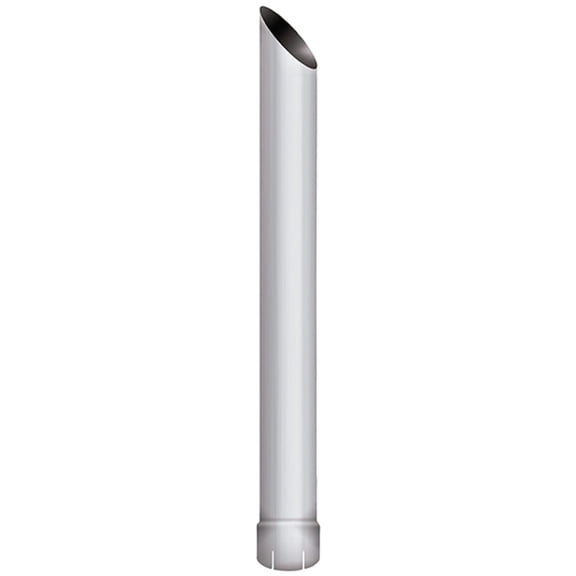 5 X 96 Inch Chrome Miter Cut Exhaust Stack W/ Inside Diameter Inlet-Expanded by BESTfit