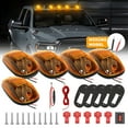 thumbnail image 1 of 5 X Cab Marker Light, Compatible with 2003-2018 Dodge Ram 1500 2500 3500 4500 5500 Pickup Trucks Smoke Lens Amber 9 LED Housing Cab Roof Running Lights, Top Light w/Wiring Pack, 1 of 7
