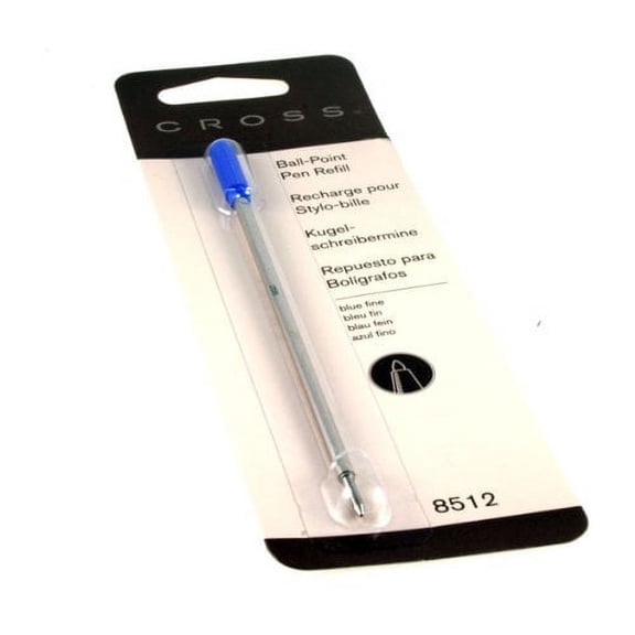 5 X Cross Ballpoint Pen Refill, Fine Blue, 1 per card, (8512)