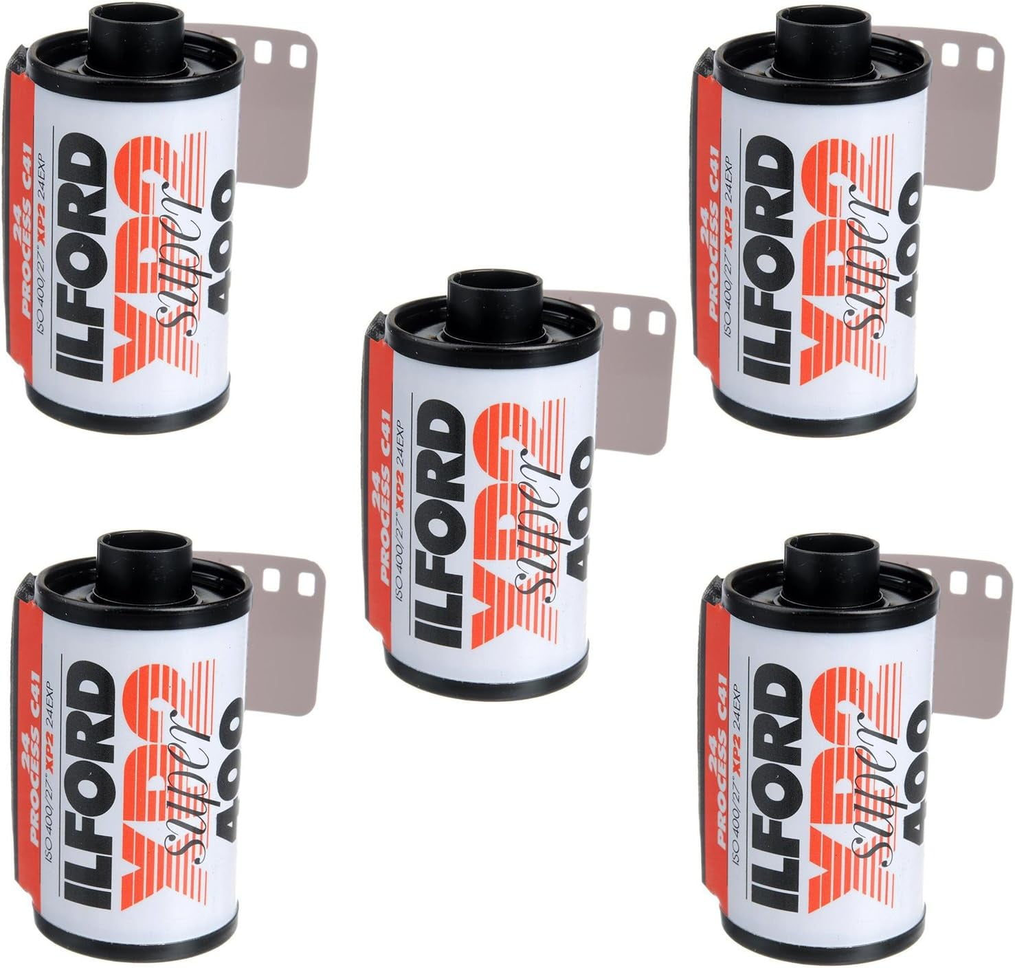 Ilford XP2 Super 400 ASA Schwarzweißfilm 10er Pack - C41 Entwicklung