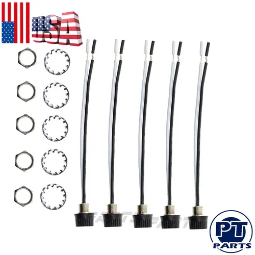 5 X New Rotary Stye On/Off Canopy Switches 3/1 Amps At 125/250,4" Wire 18Awg