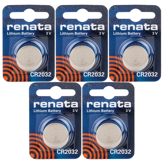 5 X Renata Cr2032 Button Cell / Coin Batteries