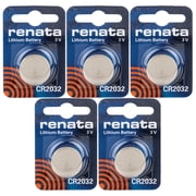 5 X Renata Cr2032 Button Cell / Coin Batteries
