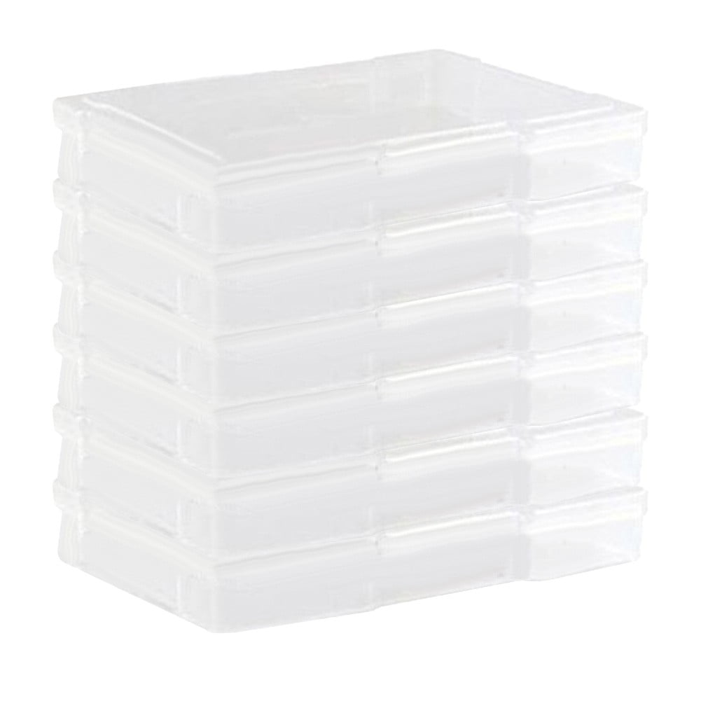 Novelinks Transparent Photo Storage Box 5 x 7 Photo & Crafts Organiser  Photo Keeper Picture Storage Containers Box Including 12 Cases,Clear