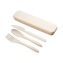 5. XIANXIAN Reusable Spoon & Fork Cutlery Set for Adults & Children, Portable Lunch Box Utensils - BPA-Free Travel Cutlery for Camping, School, Picnic, Daily Dining ﻿