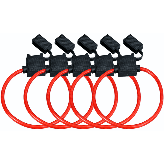 5 XP Audio XATC8G ATC Fuse Holder8 Gauge ATC In-Line Blade Fuse Holder OFC Copper Wire Protection