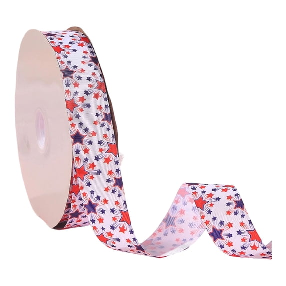 5 Yard 4th of July Red White and Blue Wired Edge Ribbon Patriotic Star and Striped Ribbons Set DIY Crafts for Memorial Day Gift Wreath Bow Craft Party Decor