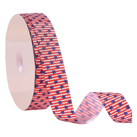 5 Yard 4th of July Red White and Blue Wired Edge Ribbon Patriotic Star and Striped Ribbons Set DIY Crafts for Memorial Day Gift Wreath Bow Craft Party Decor