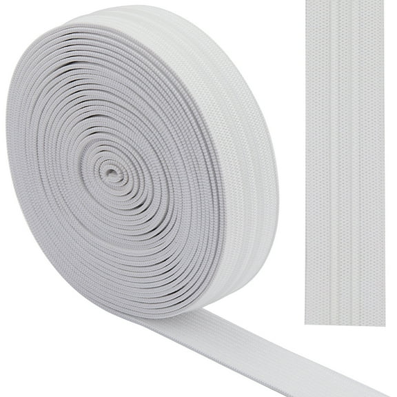 5 Yard 5 Yards 20mm Wide Non-Slip Elastic Ribbon White Straight Line Silicone Elastic Gripper Band Tape Stretch Rubbers Elastic Straps Belt Waistband for DIY Garment Sewing Crafts Sports Shorts