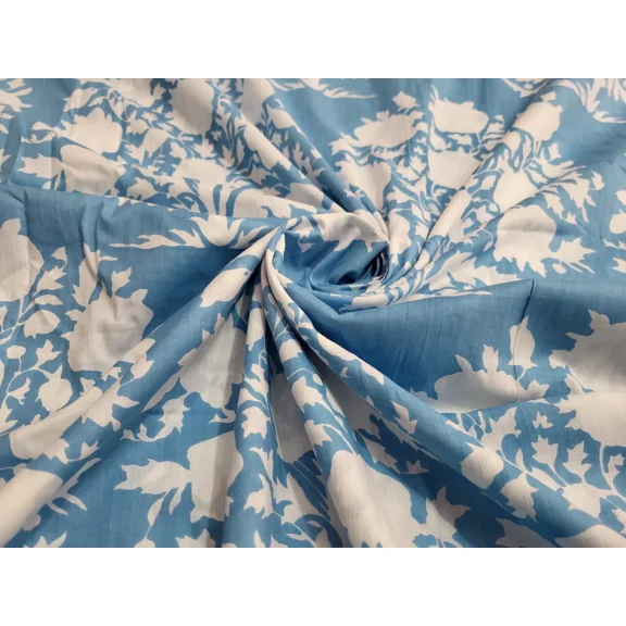 5 Yard Hand Block Print Handmade Cotton Fabric Boho Tree Print Natural Sewing