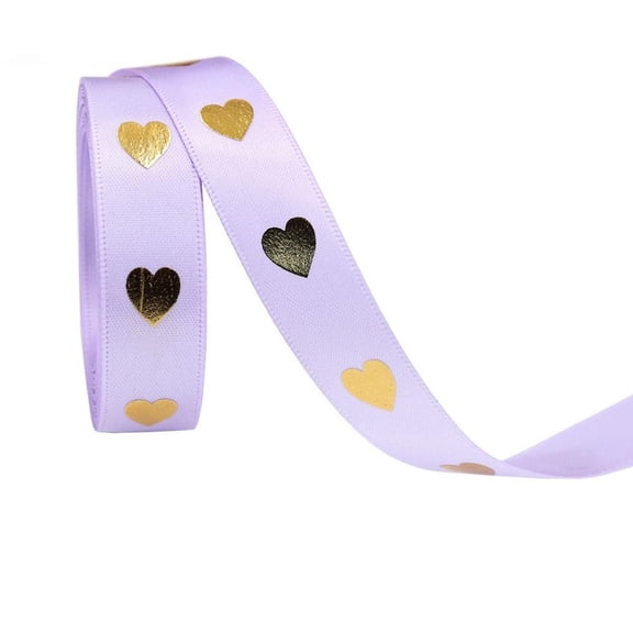 5 Yard Hot Stamping Love Heart Ribbon DIY Bowknot Flower Cake Packaging Ribbons Valentine's Day Gift Box Wrapping Strap Decoration