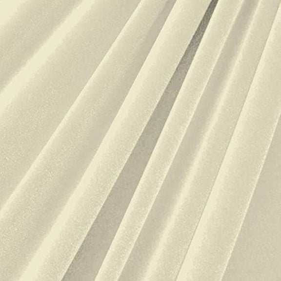 5 Yard (Ivory) Rich & Luxurious 4-Way Stretch Velvet – White, Silver, Off-White & Ivory | Perfect for Apparel & Decor | 58” Wide | Valentina Textile Inc.