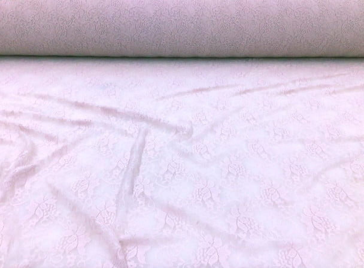 5 Yard Lot Stretch Lace Apparel Fabric Sheer Floral Dusty Lavender RR204