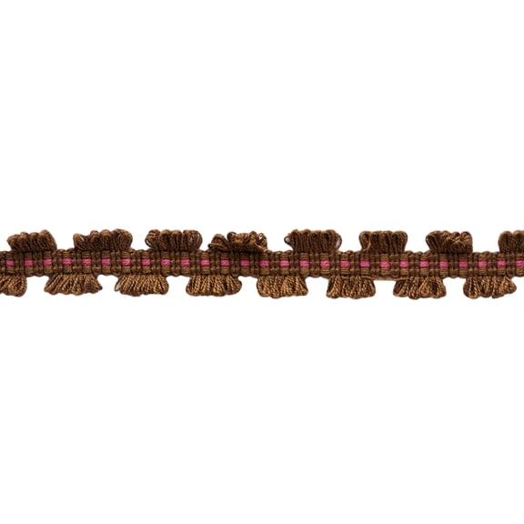 5 Yard Value Pack / 7/8 inch Chocolate Collection Raspberry Red, Dark Brown Gimp Braid / Style# 0078CHG Color: Raspberry Truffle - CC03 (15 Ft / 4.6M)