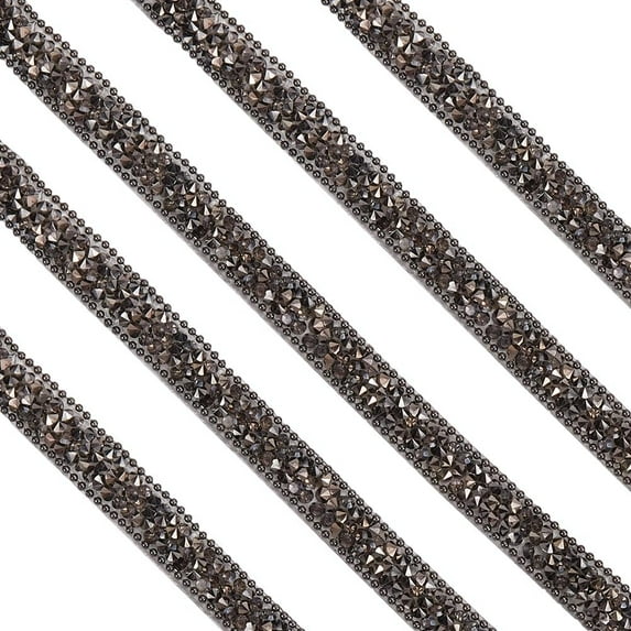 5 Yards 0.39in Black Rhinestone Ribbon Rhinestones Tape Self Adhesive ...