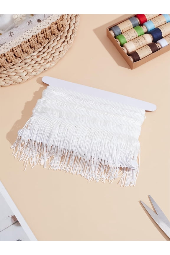5 Yards 3-7/8 inch(98mm) Polyester Tassel Lace Ribbon Fringe Trim Macrame Lace Ribbon Sewing Decoration for Curtain Sofa Clothes Accessories Latin Wedding Dress Lamp Shade Decoration for diy making