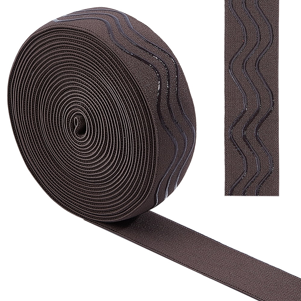 5 Yards 30mm Wide Non-Slip Elastic Ribbon Wave Silicone Elastic Gripper ...
