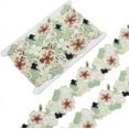thumbnail image 1 of 5 Yards 3D Flower Lace Trim 2-3/4 inch Wide Green Yellow Floral Lace Ribbon Polyester Embroidery Ribbon for Sewing Organza Lace Trim Ribbon for DIY Crafts Clothes Dress Party Decoration Green Yellow, 1 of 6