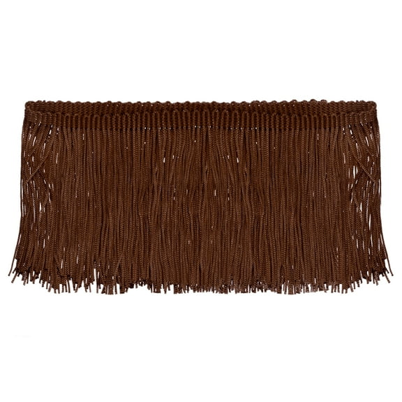 Uxcell 5 Yard x 4" Chainette Fringe Trim Tassel Sewing Trim for DIY Sewing CraftsShade Decoration, Dark Coffee