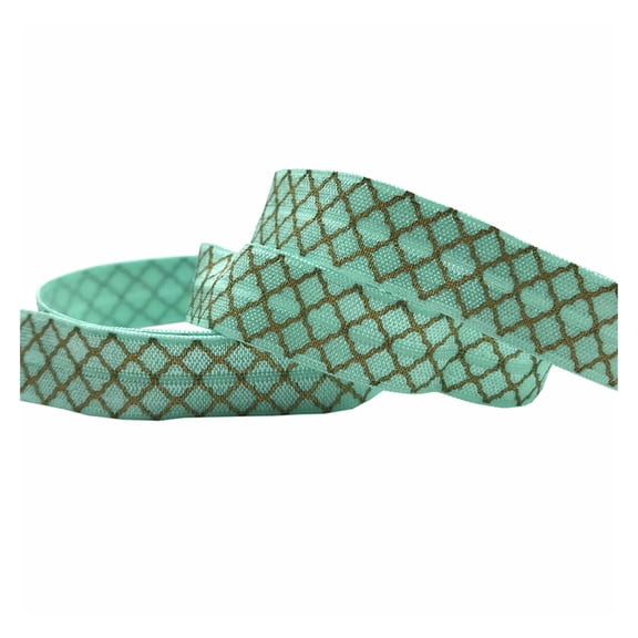 5 Yards 5/8 Inch Clover Fold Over Elastic Stretchy DIY Baby Headbands and Hair Ties Accessories