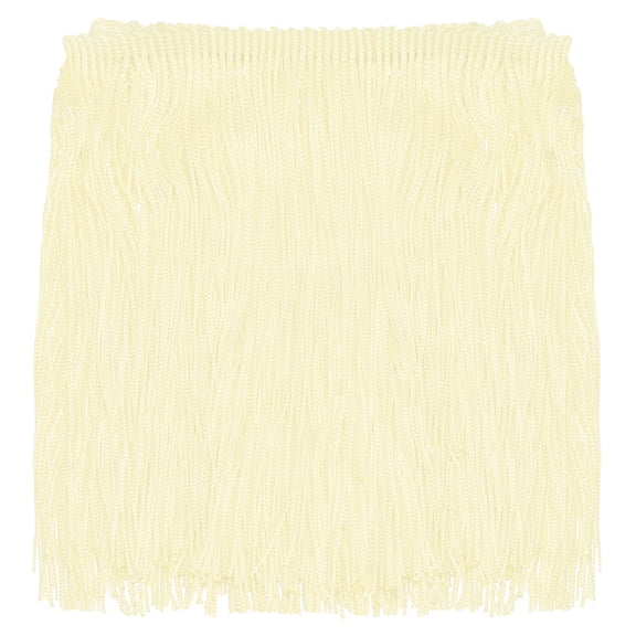 Uxcell 5 Yard x 8" Chainette Fringe Trim Tassel Sewing Trim for DIY Sewing CraftsShade Decoration, Beige