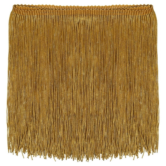 Uxcell 5 Yard x 8" Chainette Fringe Trim Tassel Sewing Trim for DIY Sewing CraftsShade Decoration, Coffee