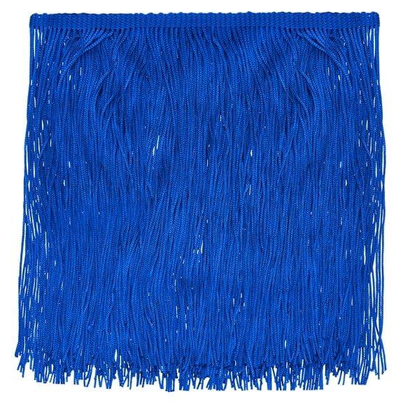 Uxcell 5 Yard x 8" Chainette Fringe Trim Tassel Sewing Trim for DIY Sewing CraftsShade Decoration, Dark Blue
