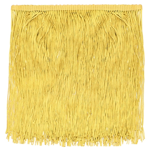 Uxcell 5 Yard x 8" Chainette Fringe Trim Tassel Sewing Trim for DIY Sewing CraftsShade Decoration, Gold