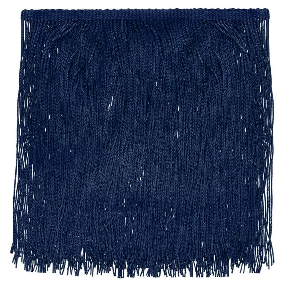 5 Yards 8 Inch Chainette Fringe Trim Tassel Sewing Trim for DIY Sewing CraftsShade Decoration, Navy