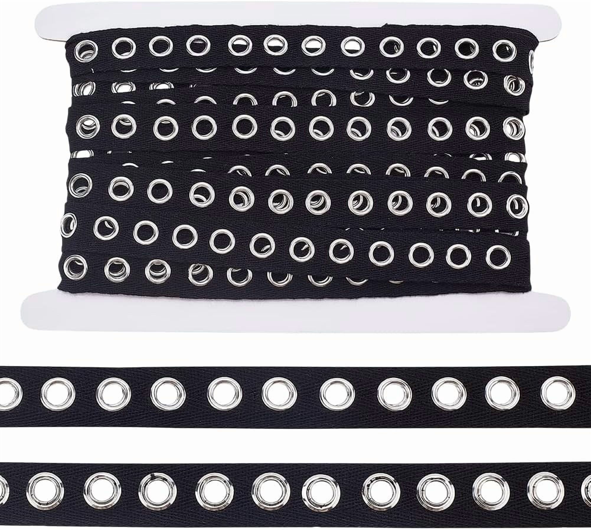 5 Yards Black Grommet Trim Cotton Eyelet Tape 3/4 inch Wide Eyelet ...