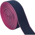 thumbnail image 1 of 5 Yards Black Pink Edges Flat Elastic Band 1.5inch Wide Nylon Elastic Band Sewing Elastic Ribbon Bands for Dress Skirt Waistband Wig Bands 1.5mm Thick, 1 of 9