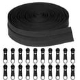 thumbnail image 1 of 5 Yards Bulk Zipper #3 Black Nylon Coil for Sewing with 20PCS Zipper Sliders for DIY Craft Bags, 1 of 6