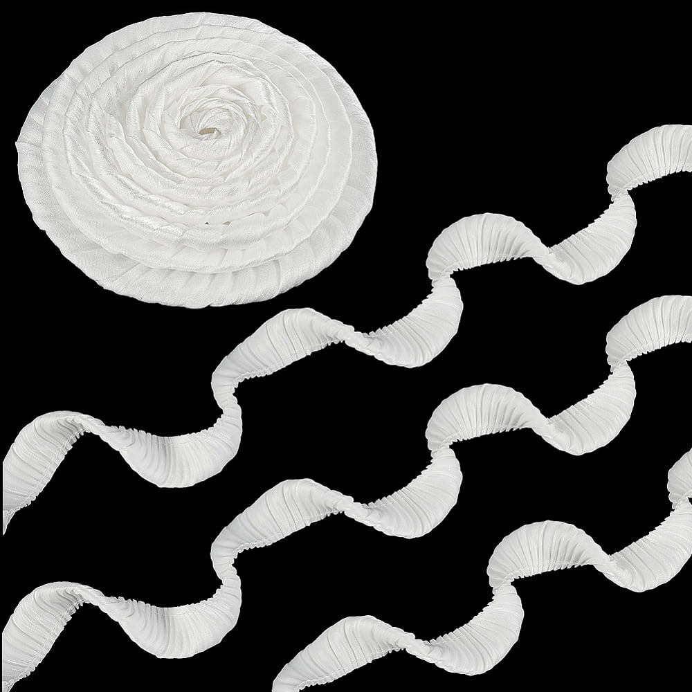 5 Yards Folded Polyester Pleated Ribbon Ruffled Ribbon for Garment ...