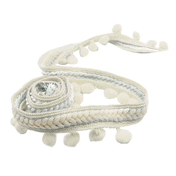 5 Yards Fringe Ribbon Tassel Band DIY Sewing Lace Braid For Clothes Curtain Pillow Bedding Accessory Decor White