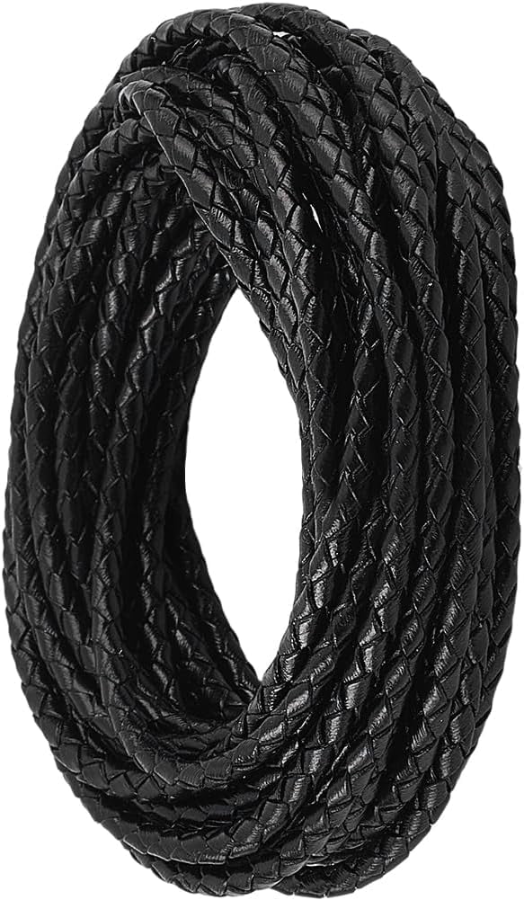 5 Yards Genuine Leather Bolo Tie Cord for Jewelry Making 3MM Round ...