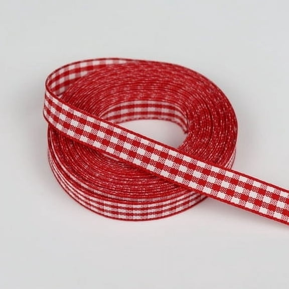 5 Yards Gingham Ribbon Plaid Ribbon for Gift Wrapping Party Wedding Christmas Decoration