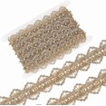 thumbnail image 1 of 5 Yards Gold Bead Metallic Lace Trim Ribbon 1.4 Inch Wide Brown Embroidery Decorative Gimp Braid Floral Sewing Border Fabric Fringe Edging Trimming for Wedding DIY Craft Clothes Supplies, 1 of 8