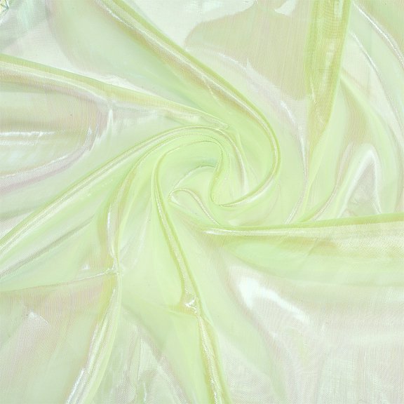 5 Yards Green Gradient Organza Lace Fabric Iridescent Holographic Gauze Fabric Gradient Mesh Photography Background Party DIY Supplies Cloth Fabric for Wedding Dress Curtain