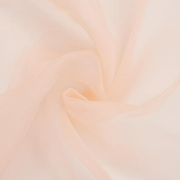 5 Yards Light Orange Organza Fabric Polyester Clothing Solid Color Translucent Silk Cloth Soft Tulle Sheer Lace Fabrics