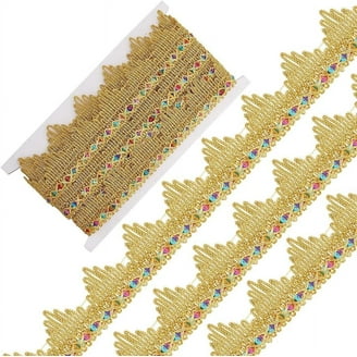Gold Braided Trims and Ribbons for Crafts Sewing and DIY Projects