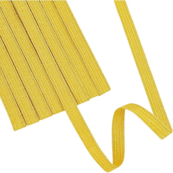5 Yards Military Bullion Braid Trim 0.4inches Wide Gold Metallic Sewing Braid Trim Polyester Gimp Decorative Ribbon for Cuff Badge Decor Gift Wrapping diy